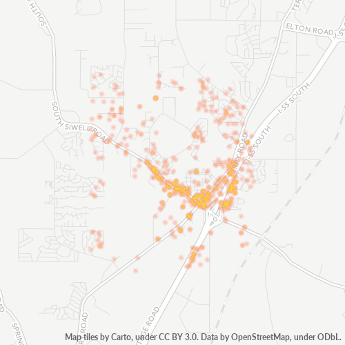 39272 Business Density Heatmap