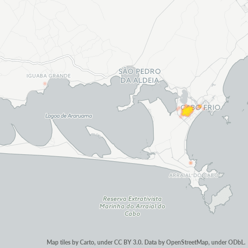 28910-000 Mapa de calor de densidad empresarial
