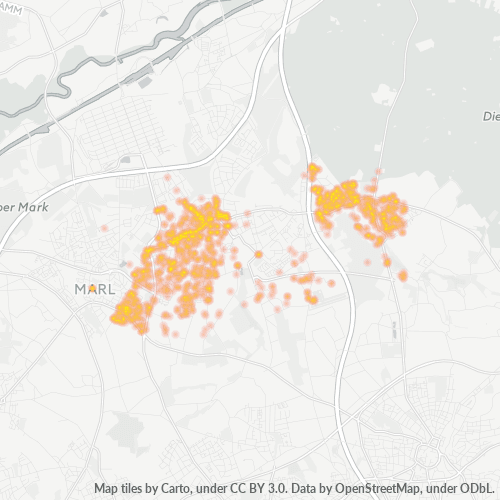 45770 Standortdichte-Heatmap
