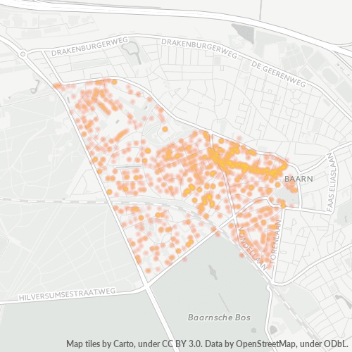 Heatmap voor postcode 3743