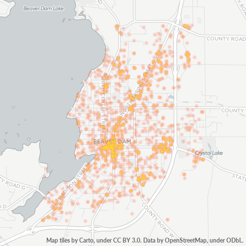 53916 Business Density Heatmap