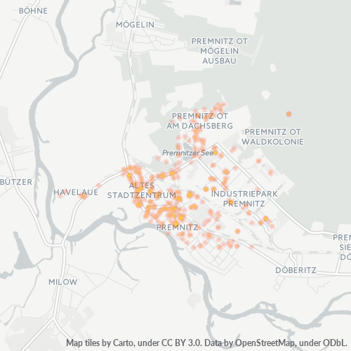 Heatmap für plz 14727