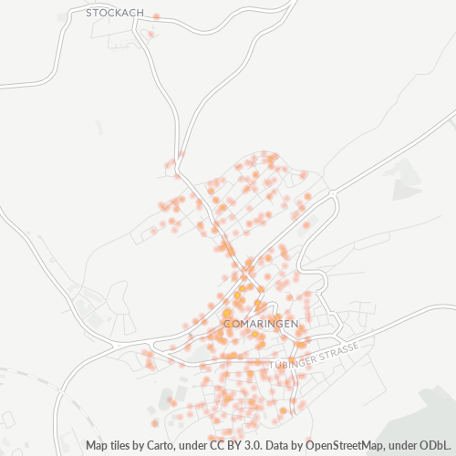 Heatmap für plz 72810