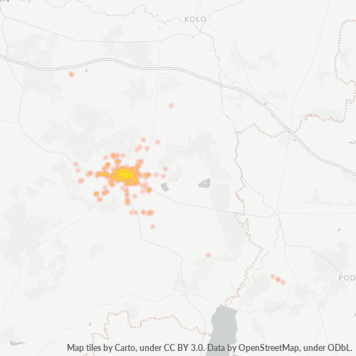 62-700 Mapa intensywności działalności gospodarczej