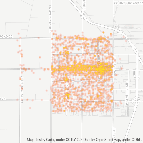 95695 Business Density Heatmap