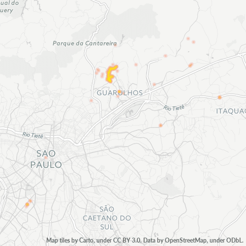 07080-000 Mapa de calor de densidad empresarial