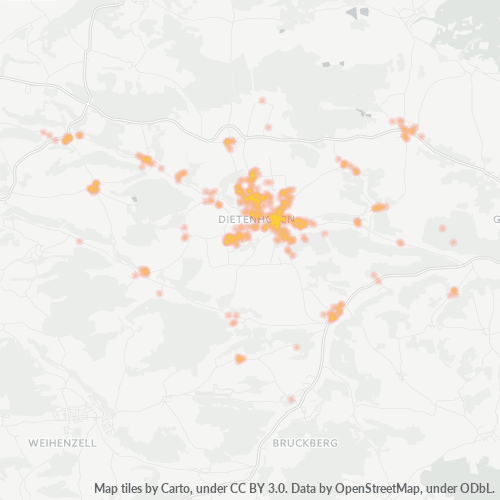 Heatmap für plz 90599