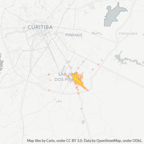 83010-000 Mapa de calor de densidad empresarial