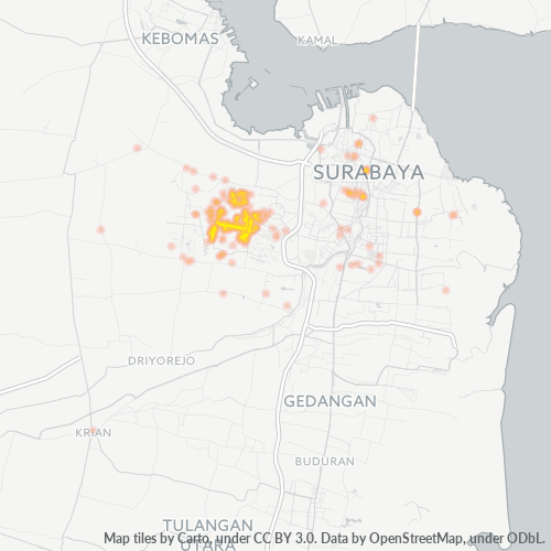60216 Peta Panas Densitas Bisnis
