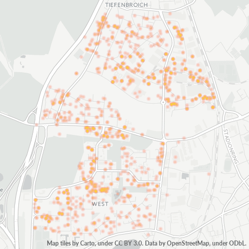 40880 Standortdichte-Heatmap