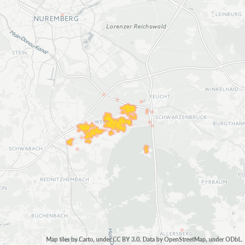 Heatmap für plz 90530