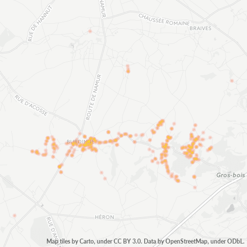 Heatmap voor postcode 4210
