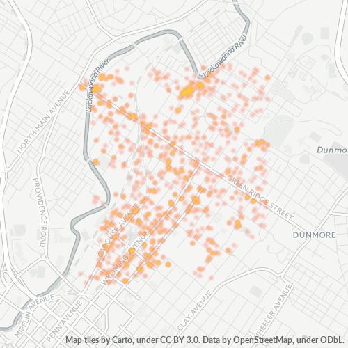 18509 Business Density Heatmap