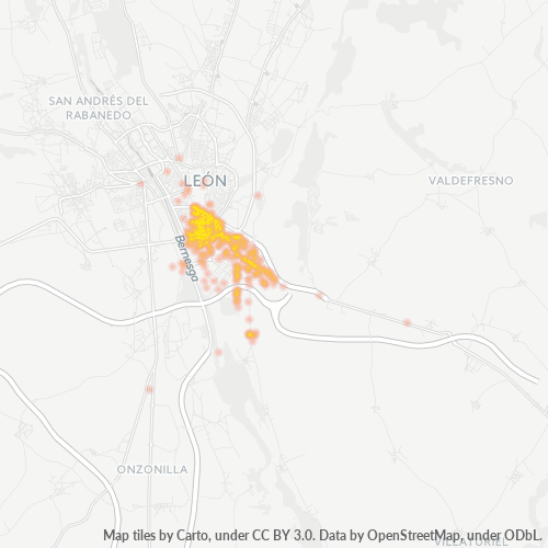 24005 Mapa de calor de densidad empresarial