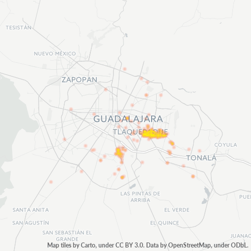 44860 Mapa de calor de densidad empresarial