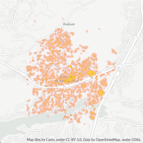 92129 Business Density Heatmap 92129 Business Density Heatmap