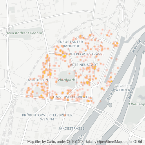 Heatmap für plz 39106