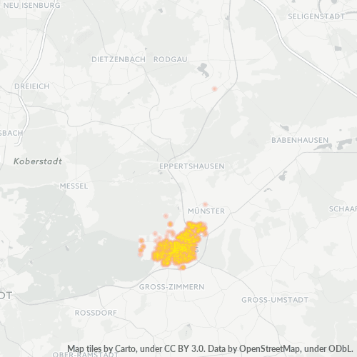 Heatmap für plz 64807
