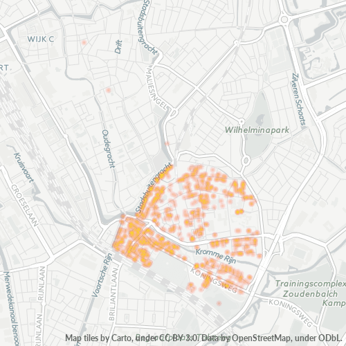 Heatmap voor postcode 3582