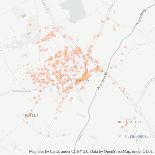 Heatmap voor postcode 4891
