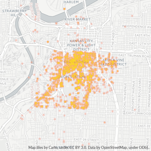 64108 Business Density Heatmap