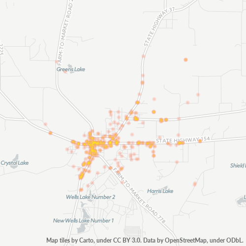75783 Business Density Heatmap