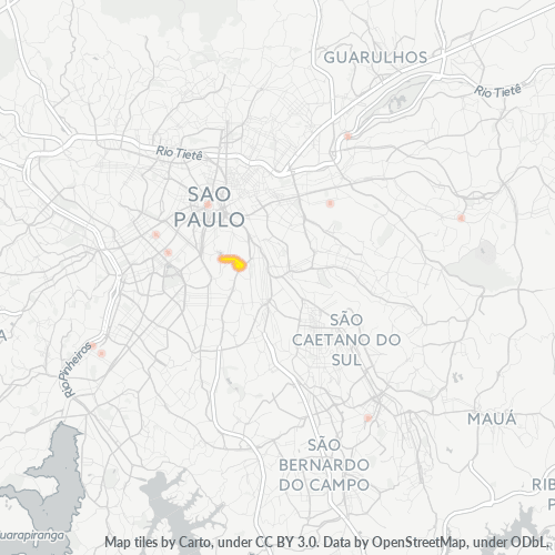 01545-000 Mapa de calor de densidad empresarial
