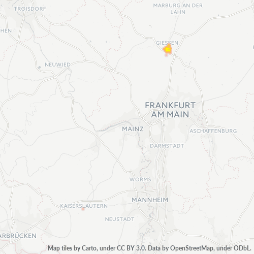 Heatmap für plz 35440