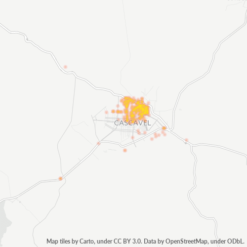 85813-000 Mapa de calor de densidad empresarial