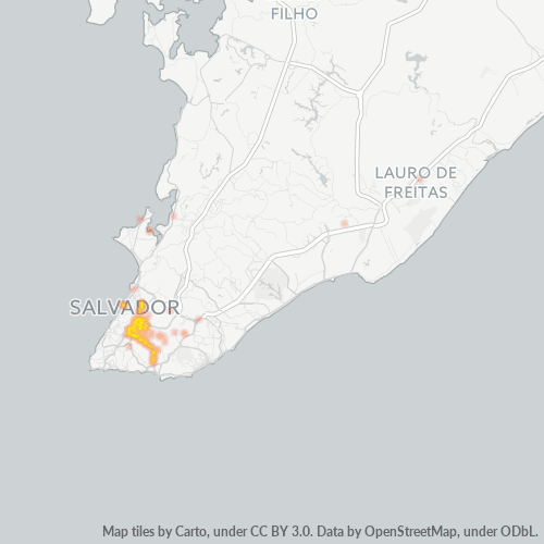 40240-000 Mapa de calor de densidad empresarial