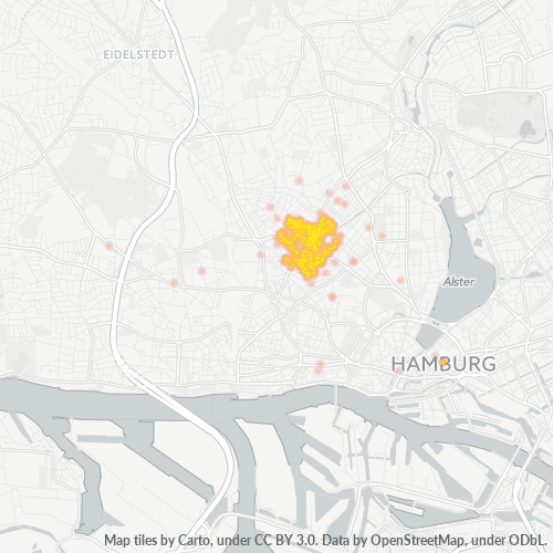 Heatmap für plz 20259