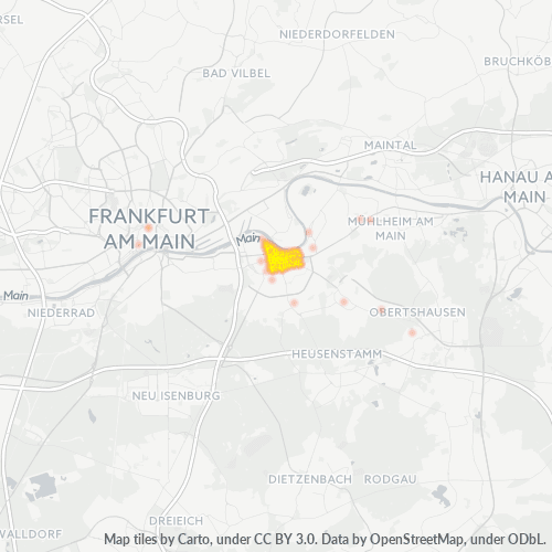 Heatmap für plz 63065