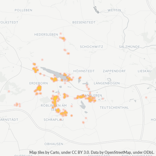 Heatmap für plz 06317
