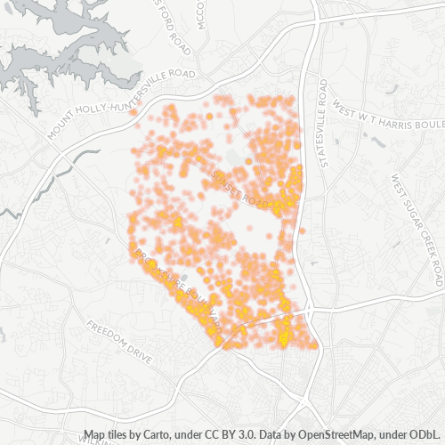 28216 Business Density Heatmap