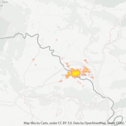 Mapa de calor para código postal 09200
