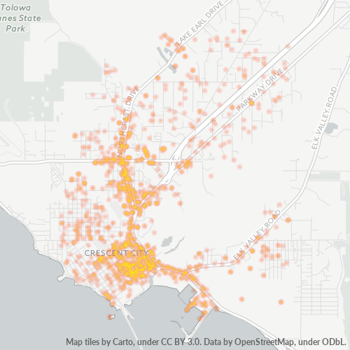 95531 Business Density Heatmap