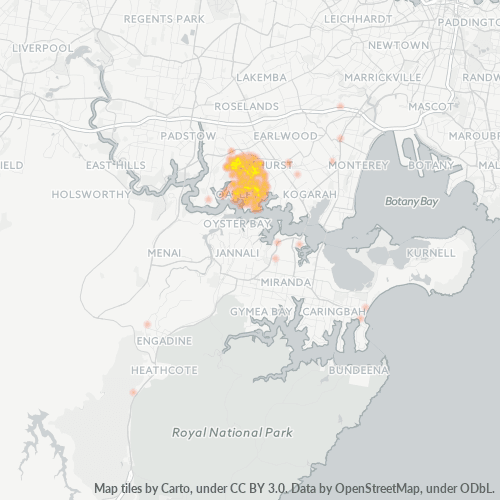 2223 Business Density Heatmap