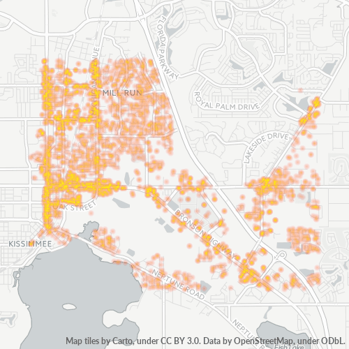 34744 Business Density Heatmap