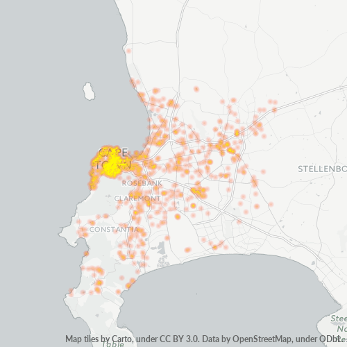 8001 Hittekaart vir Besigheidsdigtheid