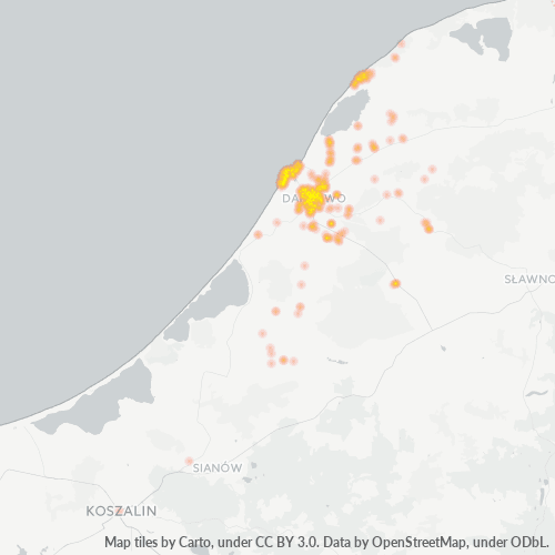 76-150 Mapa intensywności działalności gospodarczej