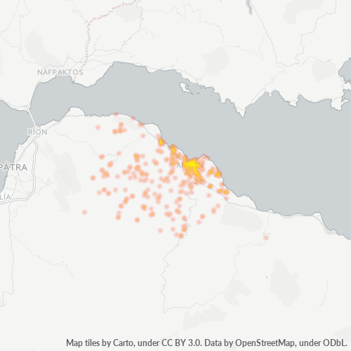 251 00 Χάρτης θερμότητας πυκνότητας επιχείρησης