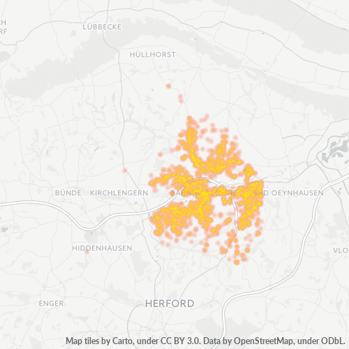 Heatmap für plz 32584