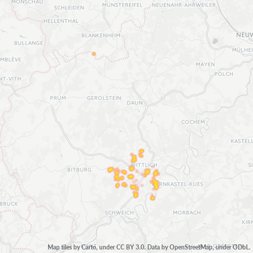 Heatmap für plz 54518