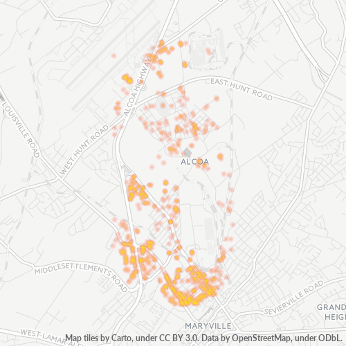 37701 Business Density Heatmap