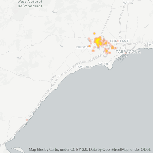 Mapa de calor para código postal 43204