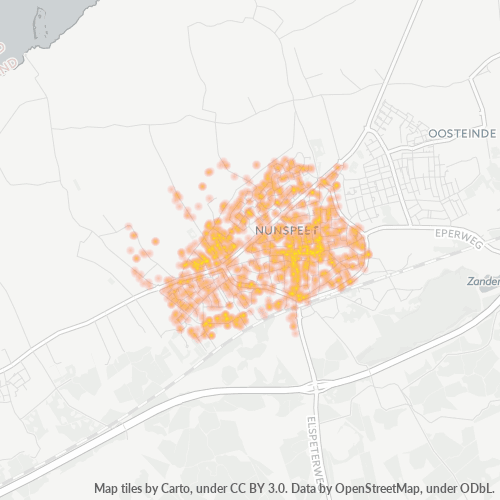 Heatmap voor postcode 8071
