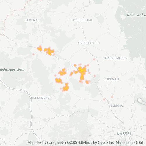 Heatmap für plz 34379