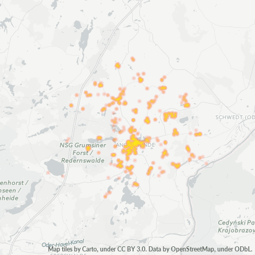 Heatmap für plz 16278
