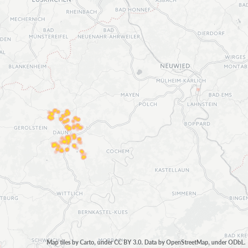 Heatmap für plz 54552