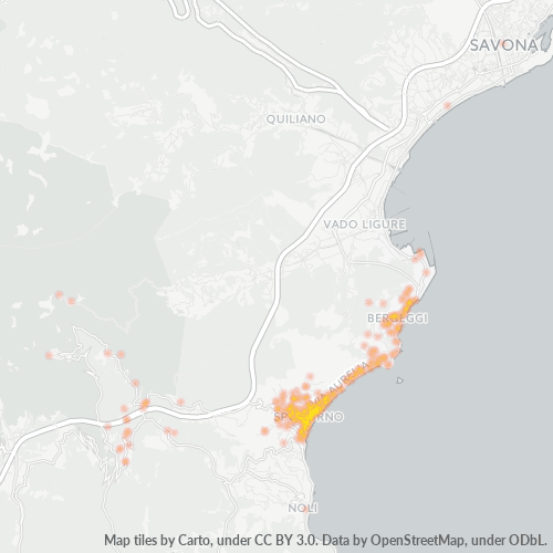 Mappa di calore per cap 17028